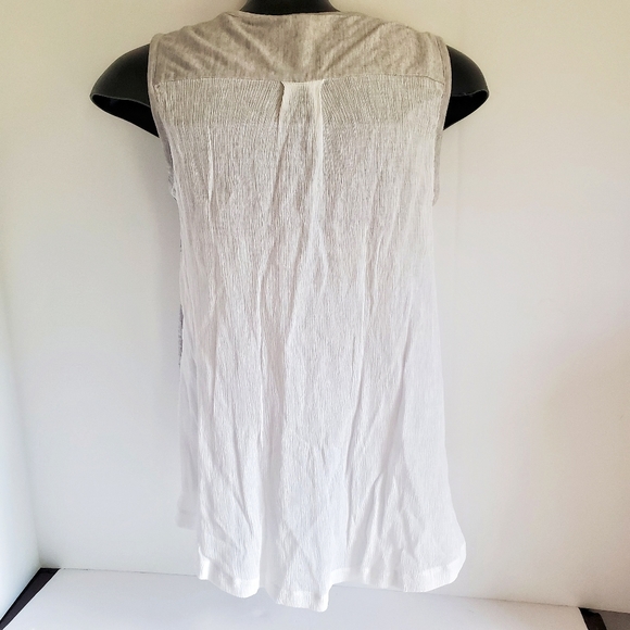 CLUB MONACO Heather Gray Crepe Back Minley Tank M - Picture 5 of 6